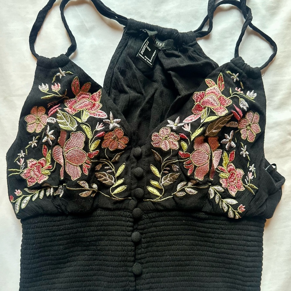Forever 21 Black and Pink Camisole Top